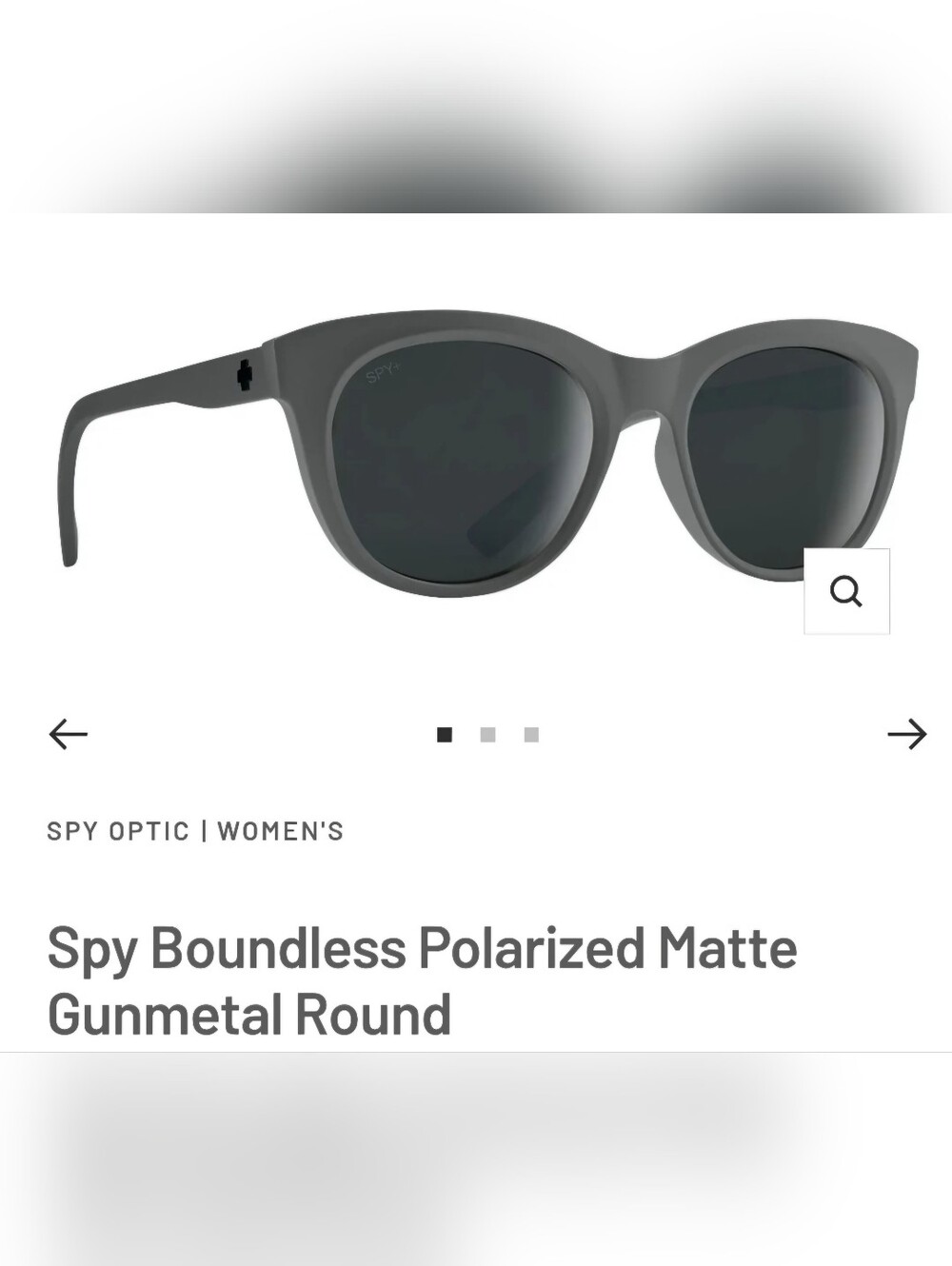 SPY Boundless Polarized Matte Gunmetal Sunglasses
